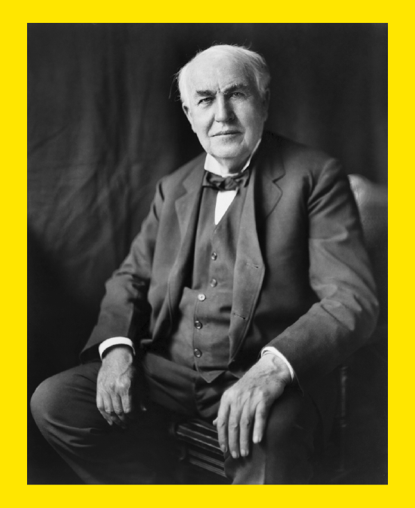 A photo of Thomas Edison.